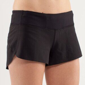 Lululemon Run: Speed Short Naked Seam Black Size 4 Athletic Workout Wear